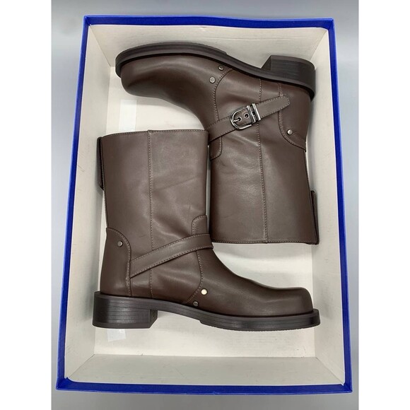 Stuart Weitzman Maverick Pull-On Boots Walnut Brown EU 38 US 7.5 - Picture 15 of 16